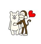 さるとしろくま（個別スタンプ：6）