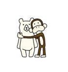 さるとしろくま（個別スタンプ：9）