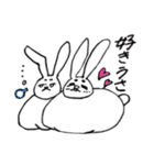 太眉ぐうたらうさぎの日常(冬ver)（個別スタンプ：34）
