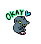 ぐれーねこ（個別スタンプ：16）