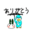 冬のそり残しネコとヤンキーペンギン（個別スタンプ：3）