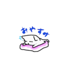 気軽く使いやすいしろねこスタンプ（個別スタンプ：2）
