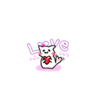 気軽く使いやすいしろねこスタンプ（個別スタンプ：19）