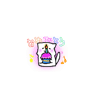 気軽く使いやすいしろねこスタンプ（個別スタンプ：21）