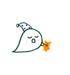 ゆるオバケ （クレヨン風）（個別スタンプ：4）