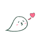 ゆるオバケ （クレヨン風）（個別スタンプ：7）