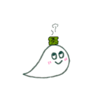 ゆるオバケ （クレヨン風）（個別スタンプ：8）