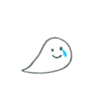 ゆるオバケ （クレヨン風）（個別スタンプ：10）