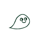 ゆるオバケ （クレヨン風）（個別スタンプ：11）