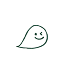 ゆるオバケ （クレヨン風）（個別スタンプ：13）