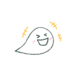 ゆるオバケ （クレヨン風）（個別スタンプ：14）