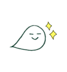 ゆるオバケ （クレヨン風）（個別スタンプ：15）