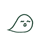 ゆるオバケ （クレヨン風）（個別スタンプ：16）
