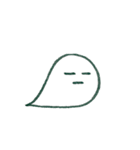 ゆるオバケ （クレヨン風）（個別スタンプ：18）