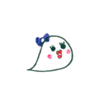ゆるオバケ （クレヨン風）（個別スタンプ：22）