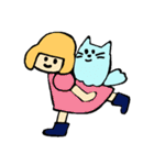 猫とおんなのこ(ライブVer.)（個別スタンプ：6）