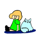 猫とおんなのこ(ライブVer.)（個別スタンプ：21）