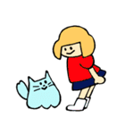 猫とおんなのこ(ライブVer.)（個別スタンプ：24）