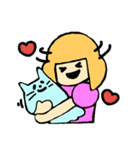 猫とおんなのこ(ライブVer.)（個別スタンプ：28）