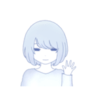 ゆううつしょうじょ（個別スタンプ：1）