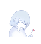 ゆううつしょうじょ（個別スタンプ：3）