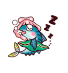 スイミンギョ～ヨコになりたいお魚さん～（個別スタンプ：1）