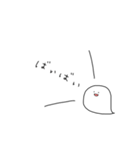 シンプルなおばけさん（個別スタンプ：21）