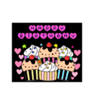 動く☆光る6月16日〜30日の誕生日ケーキ（個別スタンプ：20）