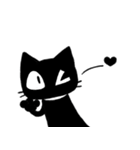 ハートがいっぱい黒猫スタンプ（English）（個別スタンプ：18）