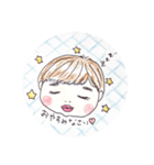 えにまるスタンプ☆ごあいさつ（個別スタンプ：4）