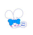 あおリボンのうささん。（個別スタンプ：2）
