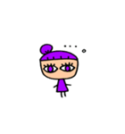 とにかく紫が好きな女の子（個別スタンプ：3）