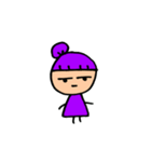 とにかく紫が好きな女の子（個別スタンプ：4）
