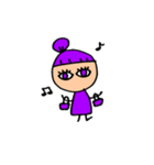 とにかく紫が好きな女の子（個別スタンプ：18）