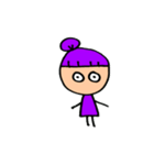 とにかく紫が好きな女の子（個別スタンプ：21）