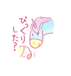 ユニコーンのゆるい日常スタンプ（個別スタンプ：3）
