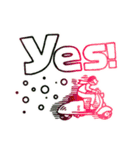 かっこいい／かわいいイラスト＋ひとこと（個別スタンプ：1）