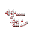 動く 擦れうさぎ文字（個別スタンプ：4）
