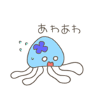 クラゲとメンダコ。（個別スタンプ：14）
