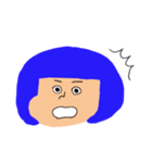 青いおかっぱちゃん(表情Ver.)（個別スタンプ：12）