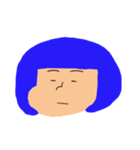 青いおかっぱちゃん(表情Ver.)（個別スタンプ：15）