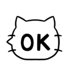 シンプル★猫の吹き出しデカ文字スタンプ（個別スタンプ：6）