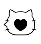 シンプル★猫の吹き出しデカ文字スタンプ（個別スタンプ：21）