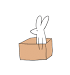 長めのうさぎスタンプ（個別スタンプ：33）