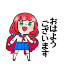 赤髪の女の子スタンプ（個別スタンプ：5）