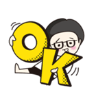 眼鏡の男の子。（個別スタンプ：6）