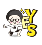 眼鏡の男の子。（個別スタンプ：8）