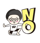 眼鏡の男の子。（個別スタンプ：12）
