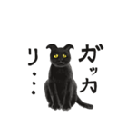 黒猫 (日常、共感表現）（個別スタンプ：10）