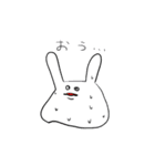 汗かきうさぎと羊とその他（個別スタンプ：3）